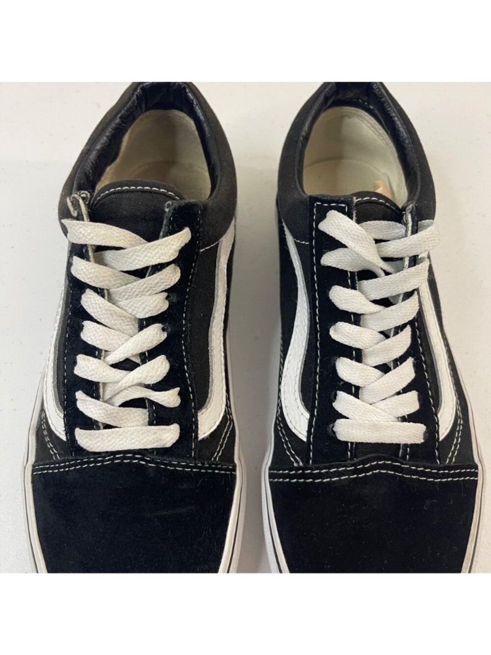 Vans Old Skool Black & White Classic Canvas Sneakers Women 7 Men 5.5 Unisex - Picture 7 of 12